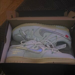 White and Silver Sneakers